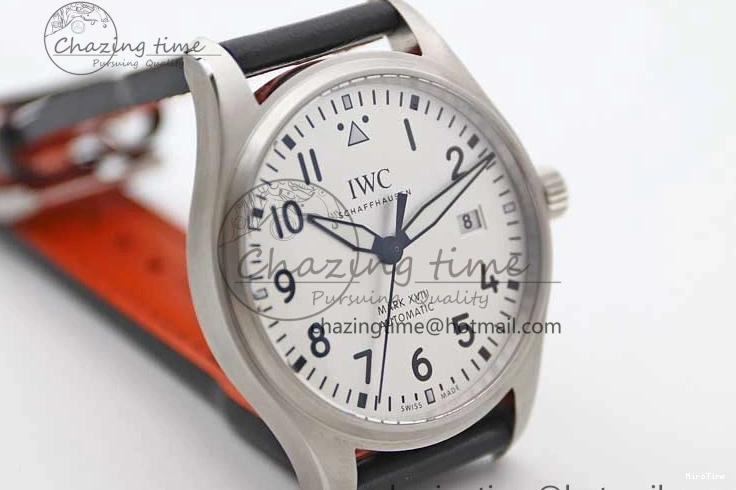 MIROTIME 0503 UrbanStyle Mark XVIII IW327012 SS M+F 1:1 Best Edition White Dial on Black Leather Strap A 7054